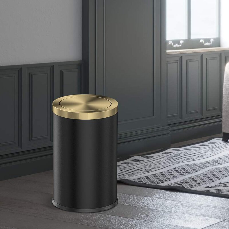 TianRan Stainless Steel Trash Can,Bathroom Trash Can With
